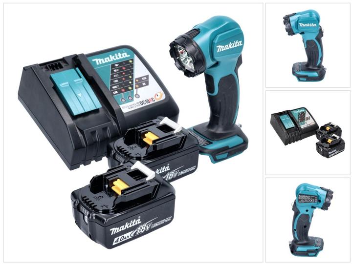 Produktbild Makita DEADML 815 RM LED Akku Handleuchte 14,4 - 18 V 160 lm + 2x Akku 4,0 Ah + Ladegerät (160 lm)