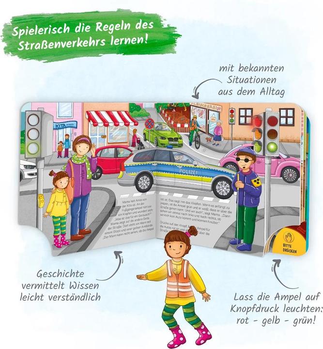 Immagine prodotto Kinderbuch Achtung Ampel Sicher im Strassenverkehr mehrfarbig (Tedesco, Casa Editrice Trötsch, 2022)