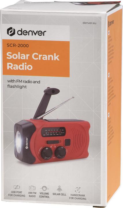 Immagine prodotto Denver Radio SCR-2000 Radio a manovella solare (AM, FM)