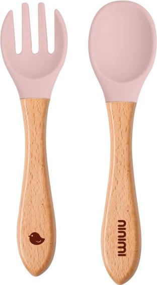 Produktbild Ninimi Silikon Besteckset mit Holzgriff 6m+