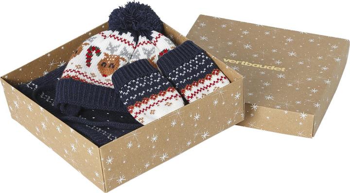 Produktbild Vertbaudet Jungen Baby Weihnachts-Geschenkset: Mütze, Fäustlinge & Rundschal