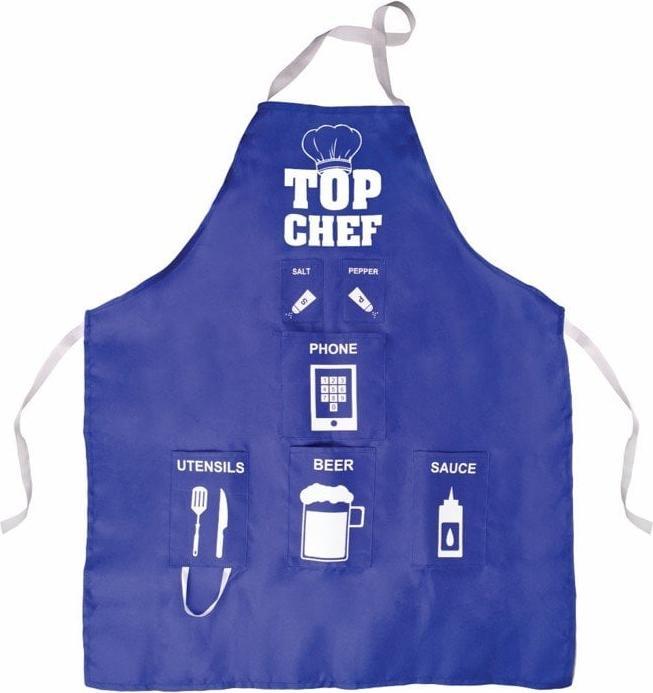 Fizz Creations Novelty Man Apron with 6 Pockets for Utensils, Beer, and Phone