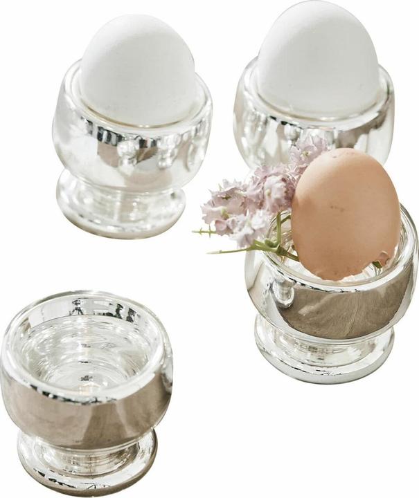 Actual product image Loberon Egg cup set of 4 Lilligret silver (4 x)