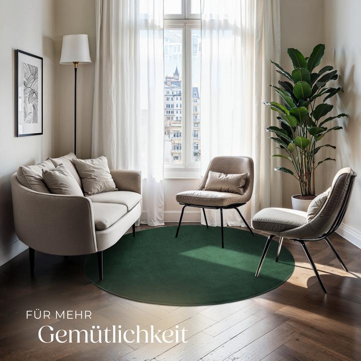 Actual product image tectake Short pile carpet Soft Zone (120 x 120 cm)