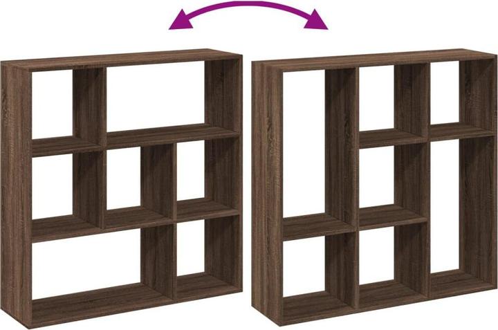 Actual product image VidaXL Room divider Bookcase Standing shelf Office shelf Brown oak-look shelf unit (102 x 29 x 103.5 cm)