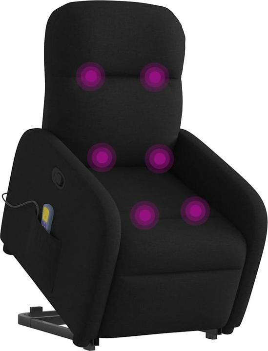 Produktbild VidaXL Massagesessel mit Aufstehhilfe Schwarz Stoff