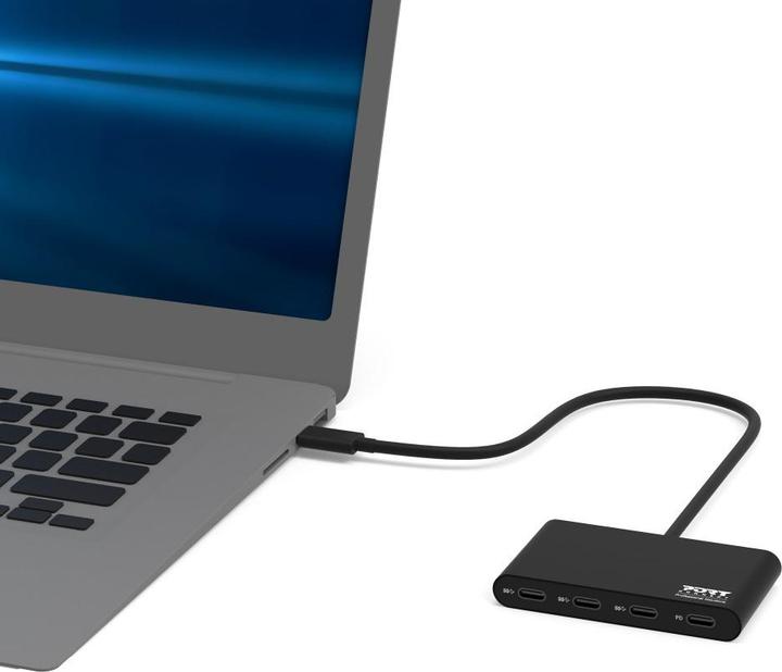 Image du produit Port Designs USB HUB TYPE C - 4 PORTS TYPE C - PD 100W (USB-C, 5 Ports)