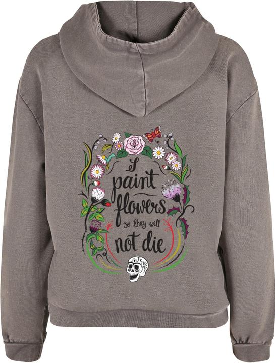 Produktbild Merchcode Ladies Frida Kahlo - Logo frame Acid Washed Oversize Hoody - 179721 (M)