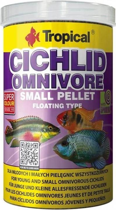Actual product image Tropical Cichlid Omnivore Small Pellet (1000 ml)