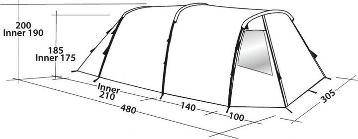 Immagine prodotto Easy Camp Huntsville 500, tenda a tunnel (Tenda a tunnel, 12.10 kg, 5 persone)