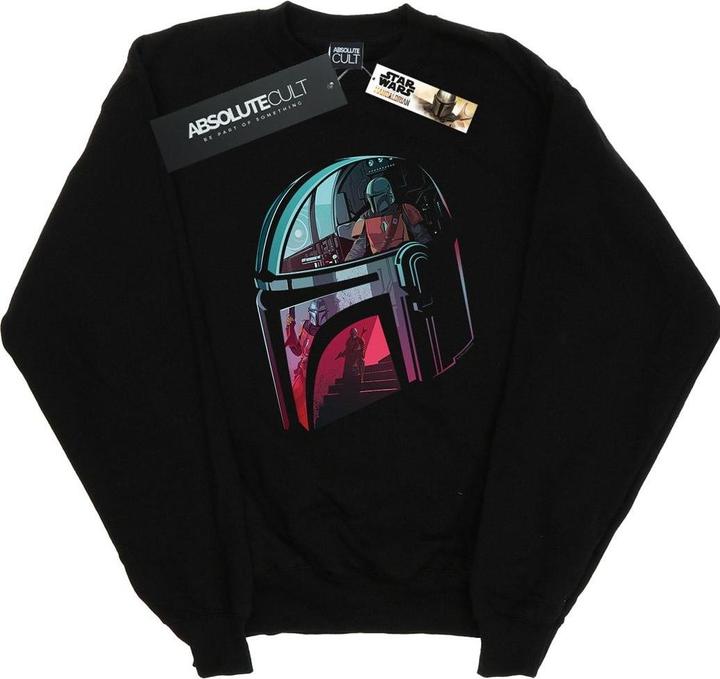 Star Wars The Mandalorian Mandalore Helmet Reflection Sweatshirt Jungen