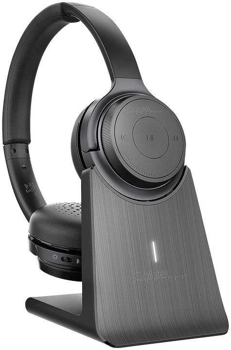 Produktbild Callstel Profi-Stereo-Headset mit Bluetooth 5, 18-Std.-Akku & 2in1-Ladestation (Kabellos, USB-C)