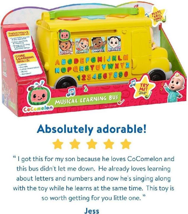 Actual product image Cocomelon Musical Learning Bus (German)