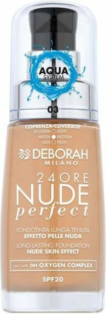 Actual product image Deborah Milano 24Ore Nude Perfect Foundation No 3 (Sand)