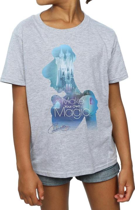 Actual product image Cinderella Girls Make Your Own Magic Silhouette Cotton T-Shirt (128)