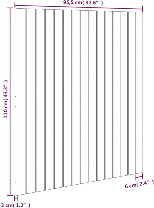 Image du produit VidaXL Chloé (95.5 x 3 x 110 cm)