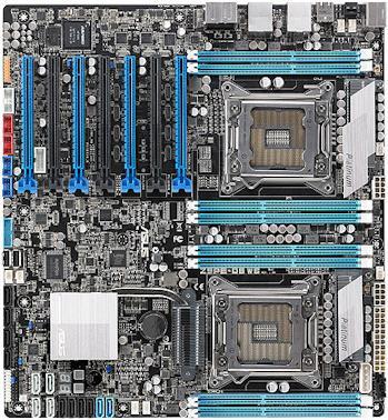 Image du produit ASUS Z9PE-D8 WS (double CPU) (LGA 2011, Intel C602, E-ATX, XL-ATX)