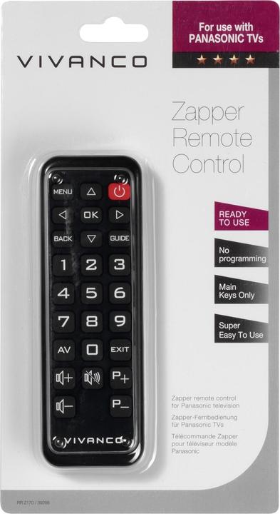Produktbild Vivanco RR Z 170 für Panasonic (Gerätespezifische Fernbedienung, Infrarot)