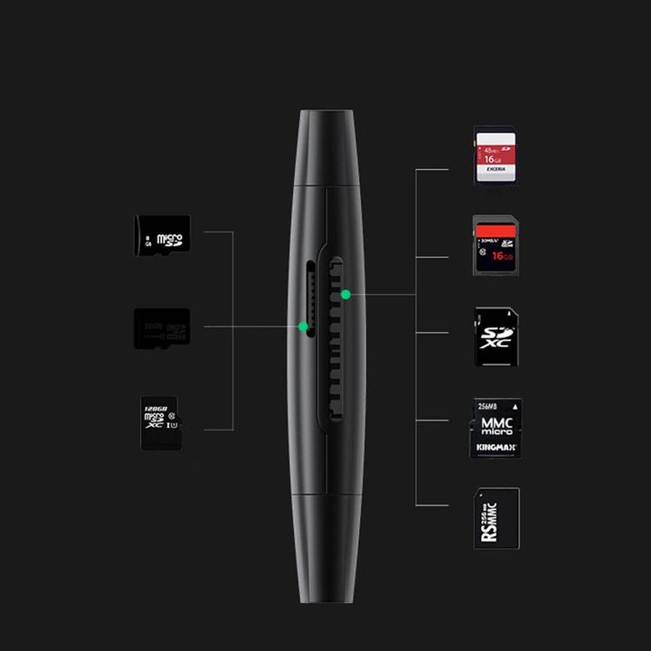 Image du produit Ugreen CM304 USB + USB-C Adapter Lecteur de cartes SD + microSD (noir) (USB-C)