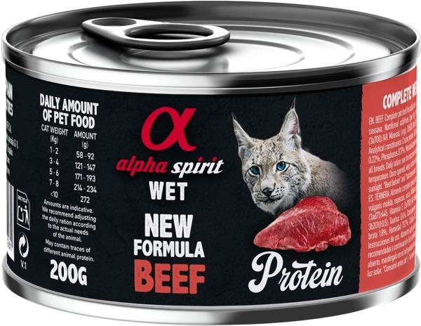 Produktbild Alpha Spirit A/S WET konservai katėms su jautiena 200g 6vnt (6 Stk., 200 g)