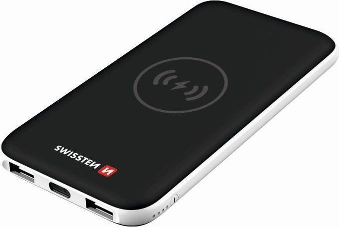 Produktbild Swissten Wireless Slim Powerbank 8000 mAh USB-C INPUT (8000 mAh, 29.60 Wh)