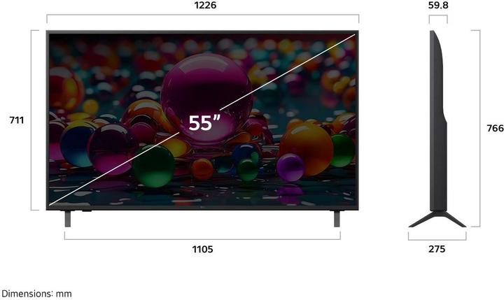 Actual product image LG 55UA75006LA (55", UA75, LED, 4K, 2025)