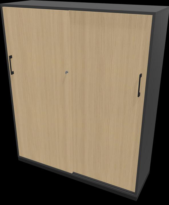 Oak decor bleached, Black, Dark grey