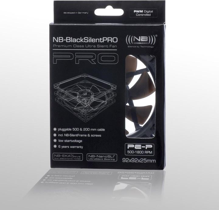 Immagine prodotto Noiseblocker BlackSilentPro-Series PE-P (92 mm, 1 x)
