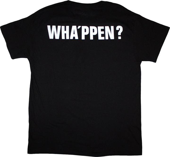 Actual product image The Next Beat Unisex Adult Wha'ppen Back Print T-Shirt (XL)