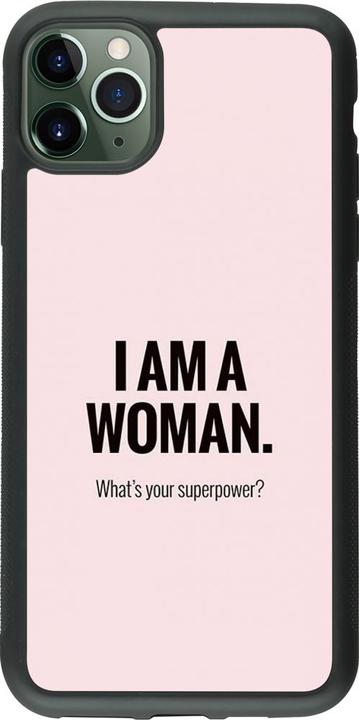 Actual product image PhoneLook Cover silicone black I am a woman (Apple iPhone 11 Pro Max)
