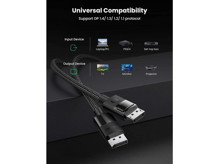 Image du produit Ugreen Port d'affichage 1.4 Nylon 8K 4K 2K 1080p (3 m, DisplayPort)