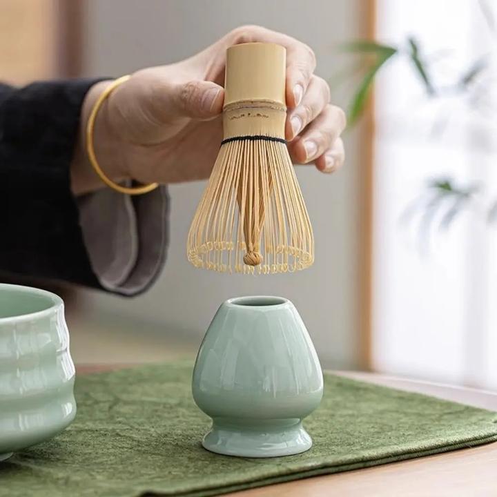 Actual product image Esmée Ceramic Matcha Tea Set Green