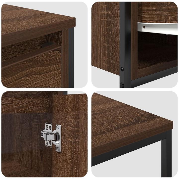 Produktbild VidaXL 3-teiliges Badezimmermöbel-Set - Braune Eiche Holzwerkstoff