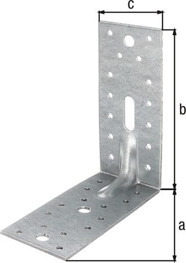 Immagine prodotto Alberts Connettore angolare pesante con perlina 150 x 150 x 65 mm, zincato sendzimir, 1 pz. (Connettore angolare, 25 pz.)