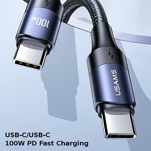 Actual product image Usams USB C — USB C (3 m, USB 2.0)