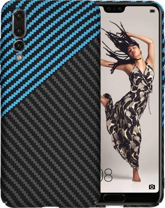 Actual product image Techsuit - Carbonite FiberShell - Huawei P20 Pro - Blue Pulse (Huawei P20 Pro)