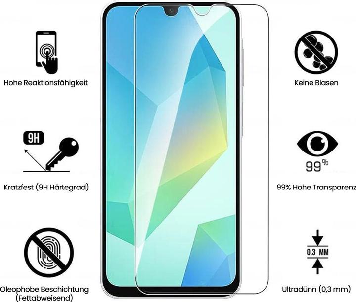 Produktbild RPD Samsung Galaxy A16 - Tempered Glass / Panzerglas - Big Arc (1 Stück, Samsung Galaxy A16, Samsung Galaxy A16 5G)
