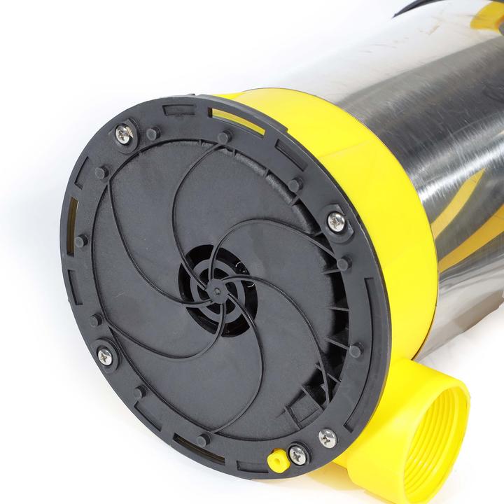 Produktbild Wiltec flachsaugende Tauchpumpe Schwimmer 550W Edelstahl Tiefbrunnenpumpe Pumpe (Durchlaufpumpe)
