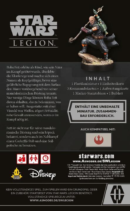 Produktbild FFG FFGD4698 - Star Wars: Legion Boba Fett (Daimyo), für 2 Spieler, ab 14 Jahren (DE-Erweiterung) (Deutsch)