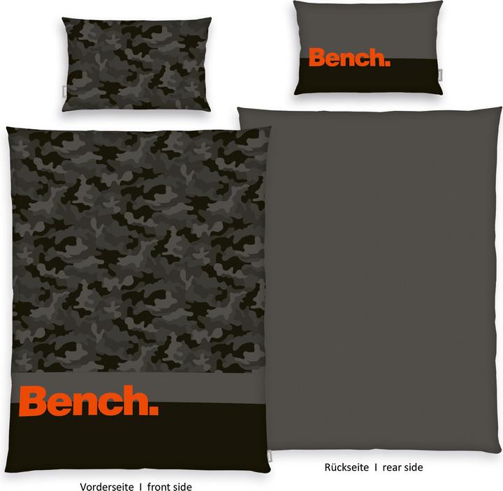 Image du produit Herding Klaus GmbH Garniture de lit Bench Camouflage Anthracite (Housse de couette, 160 x 210 cm)