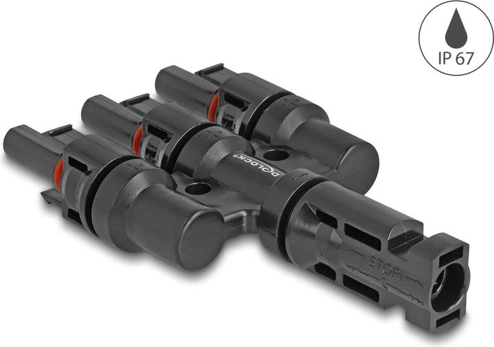 Delock DL4 Solar Konnektor 1x Stecker zu 3x Buchse, IP67 (Solaranlage Montagematerial)