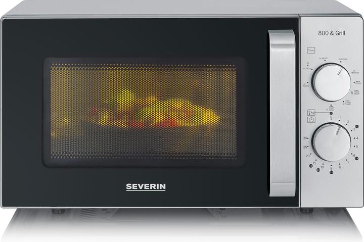 Actual product image Severin MW 7768 Microwave black/stainless steel 800W grill function, without turntable (20 l)