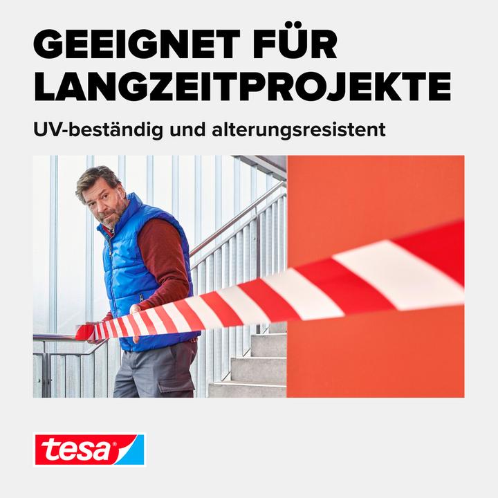 Actual product image tesa PREMIUM signal marking tape, self-adhesive PVC warning tape for permanent marking (50 mm)