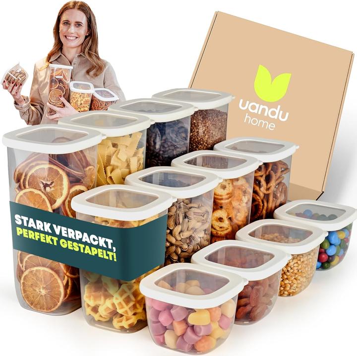 Uandu 12er-Set Vorratsdosen