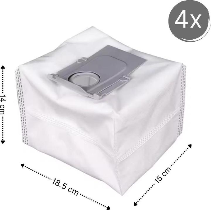 Actual product image Hermex Alternative dust bag for Roborock Q Revo Q5 Q7 S8 S7 P10 T8 G10 G20 (4 x)