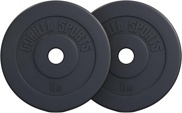 Image du produit Gorilla Sports Jeu de plaques de poids (2 x 15 kg)
