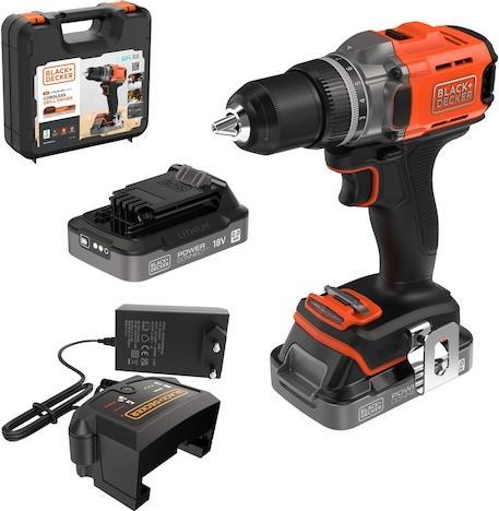 Black & Decker Black&Decker cordless drill driver 18V 2x2Ah,2G,Kof BCD382D2XK (Rechargeable battery operated)