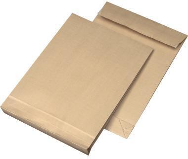 Actual product image Mailmedia Folding pockets B4 oF/hk brown 40mm thread-reinforced 140g Pack 100 pieces (100 x)