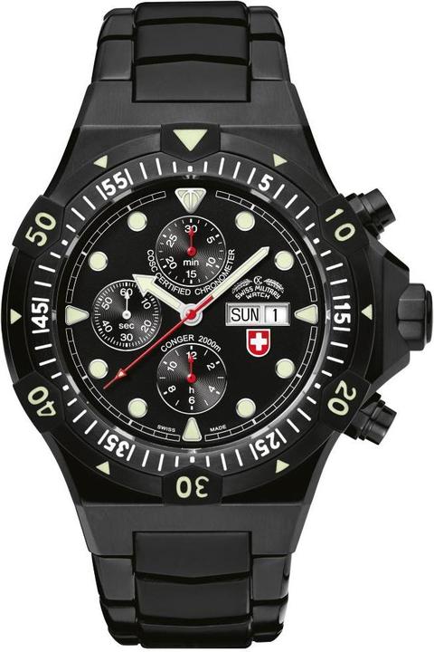 Produktbild Swiss Military Conger Nero Auto (Analoguhr, Swiss Made, 48.50 mm)