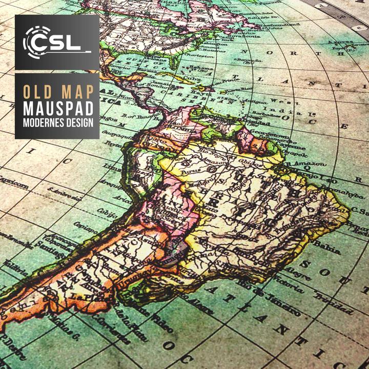 Produktbild CSL Gaming Mauspad, XXL Mausmatte 900 x 400mm, Präzision & Geschwindigkeit, Old Map (XXL)